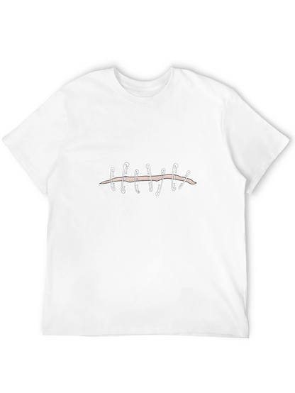 Safety Pin Stitches Graphic Tee