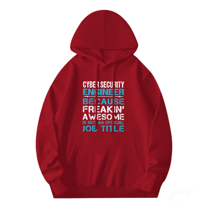 Cyber Security Engineer Red Hoodie, Comfort Daily Pullover