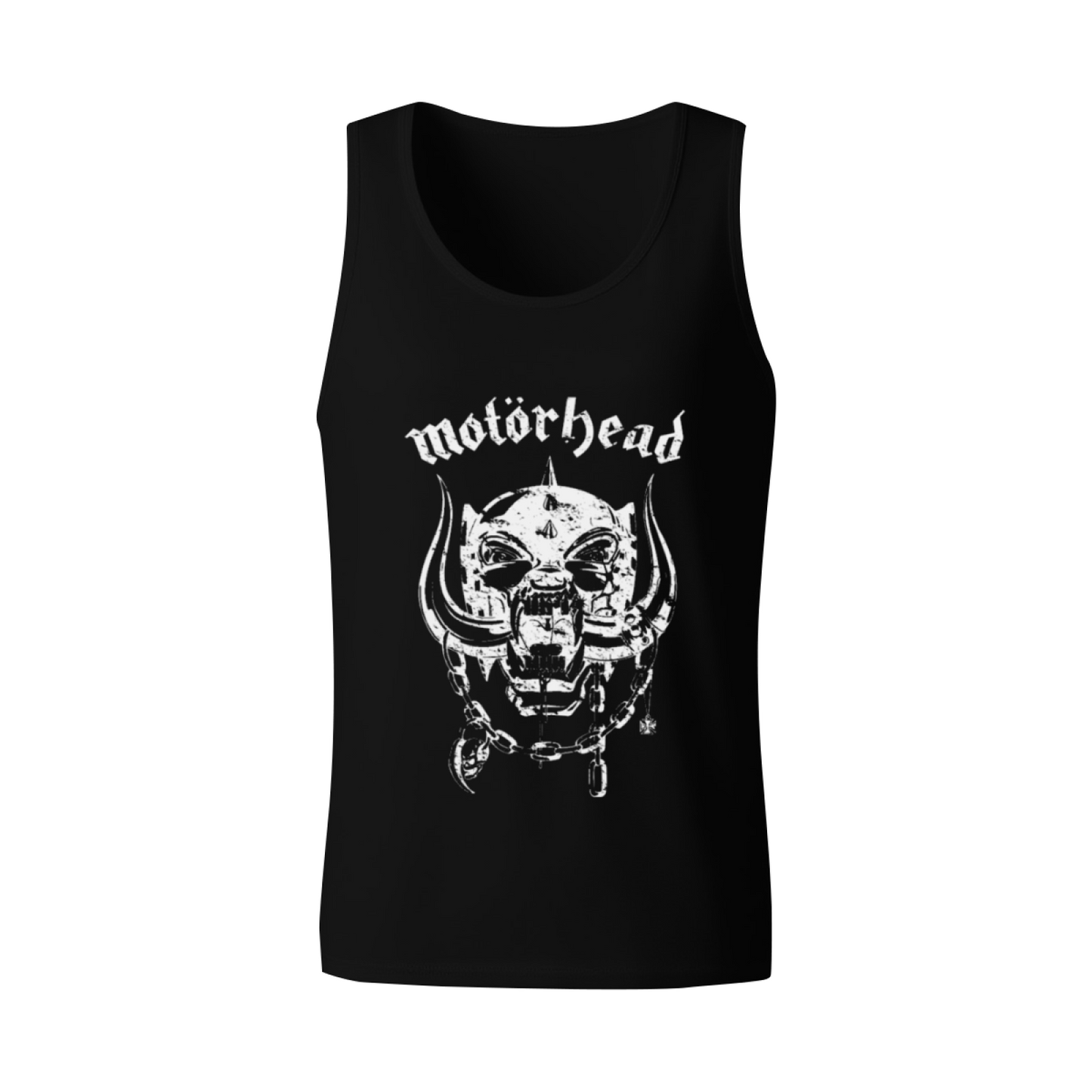 Distressed Motorhead Skull Rock Band Sleeveless Tank