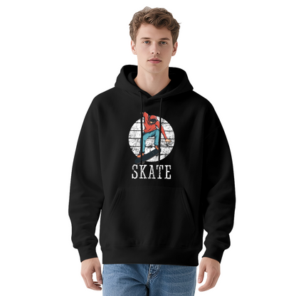 Vintage Skateboard Distressed Hoodie, All Day Soft Comfort
