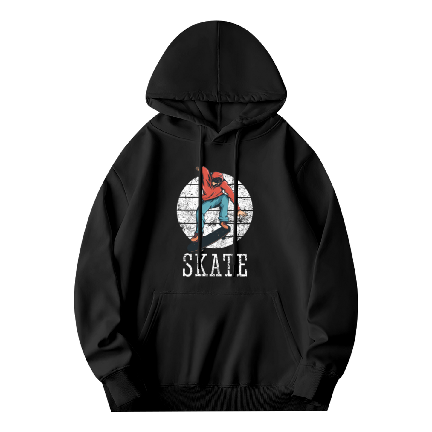 Vintage Skateboard Distressed Hoodie, All Day Soft Comfort