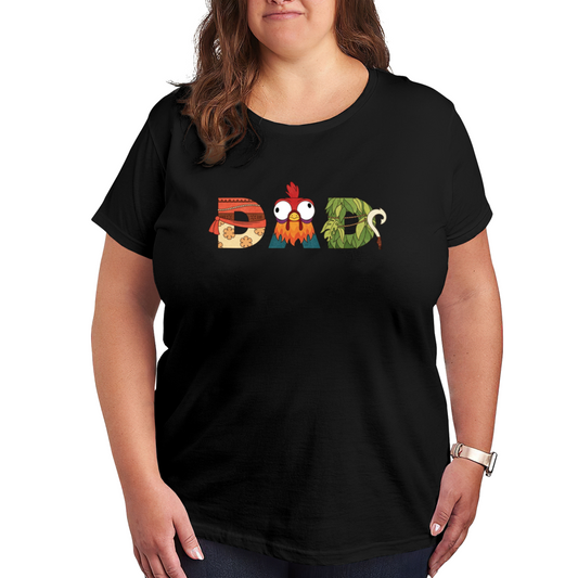 Cute Cartoon Chicken DAD Father¡¯s Day Fun Plus Size Women Printed T-Shirt