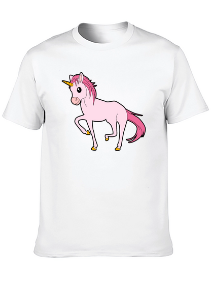 Unicorn Graphic Print T-Shirt - Black