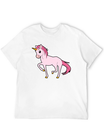 Unicorn Graphic Print T-Shirt - Black