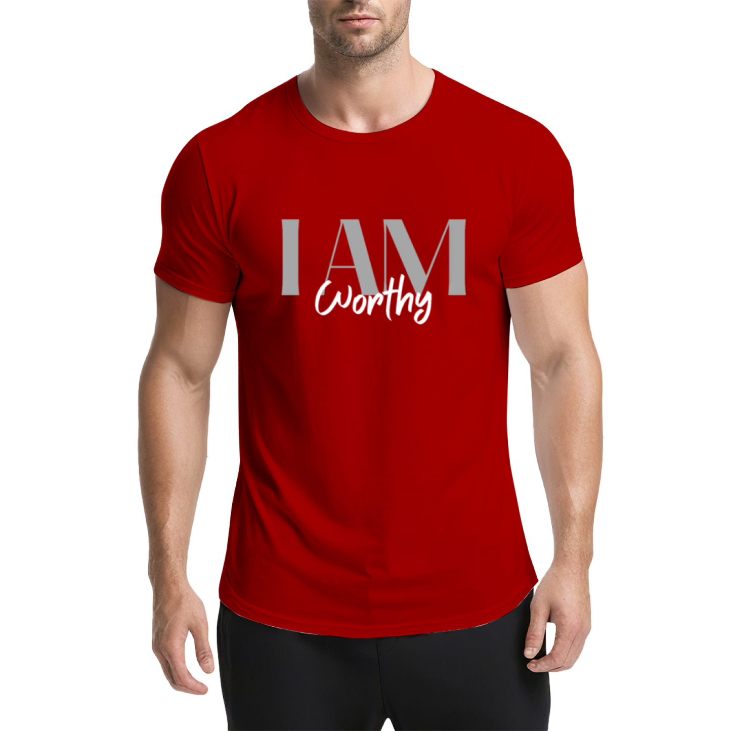 I Am Worthy Positive Affirmation Tee, Soft Inspirational Daily Casual Top For Women