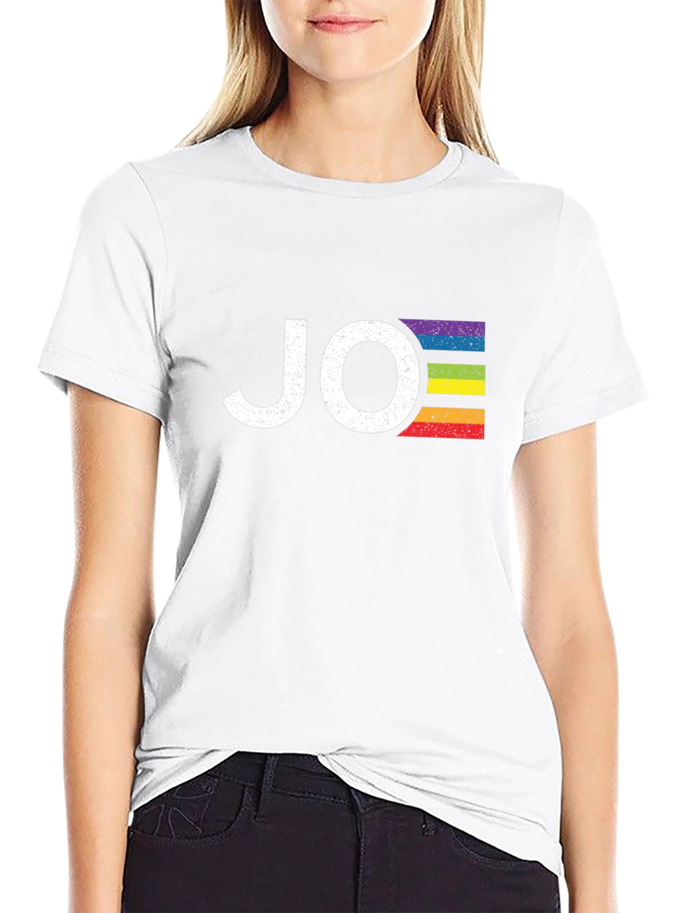 JO LGBTQ+ Pride Rainbow T-Shirt - Black Cotton Tee