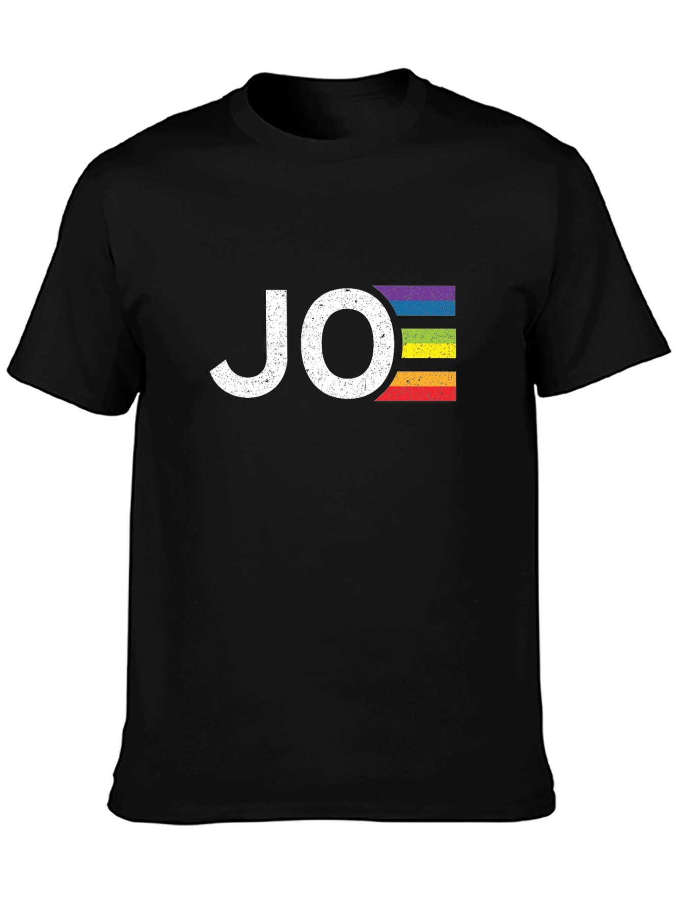 JO LGBTQ+ Pride Rainbow T-Shirt - Black Cotton Tee