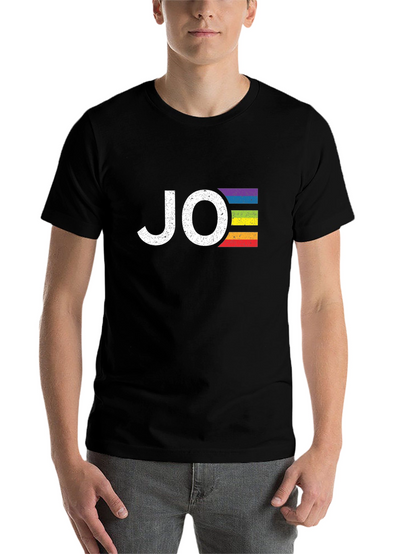 JO LGBTQ+ Pride Rainbow T-Shirt - Black Cotton Tee