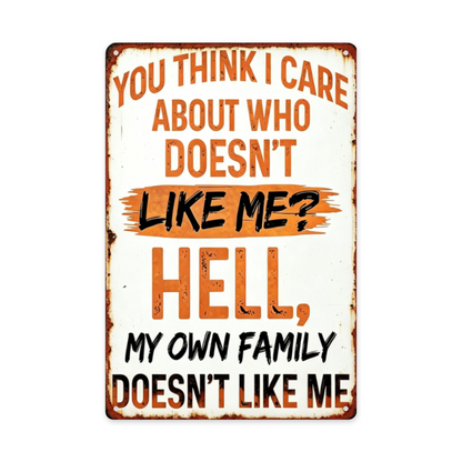Vintage Rustic Farmhouse Style Inspirational Quote Metal Tin Wall Sign