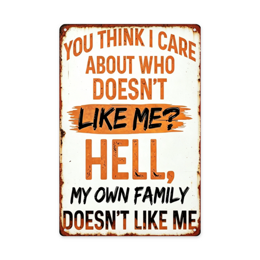 Vintage Rustic Farmhouse Style Inspirational Quote Metal Tin Wall Sign