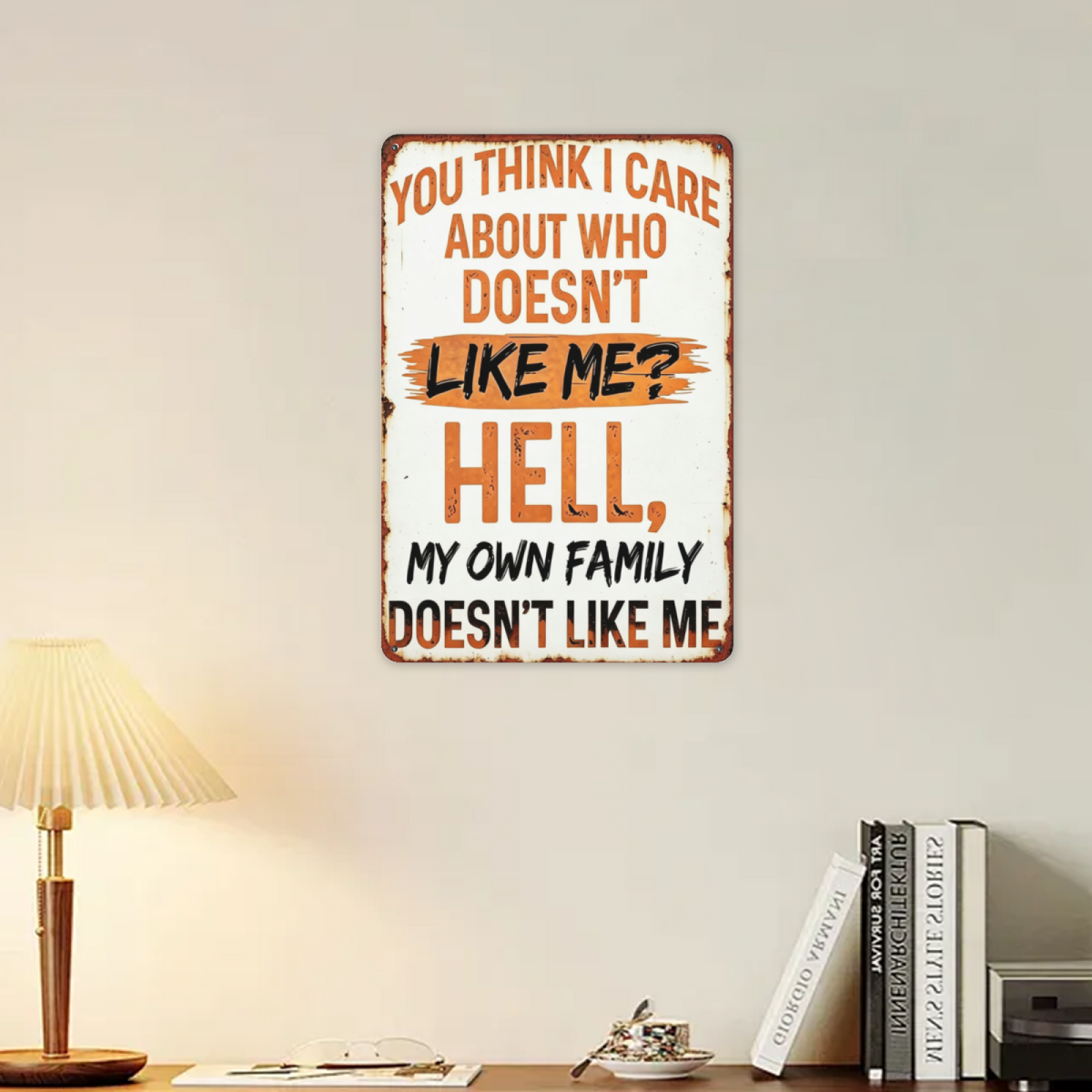 Vintage Rustic Farmhouse Style Inspirational Quote Metal Tin Wall Sign