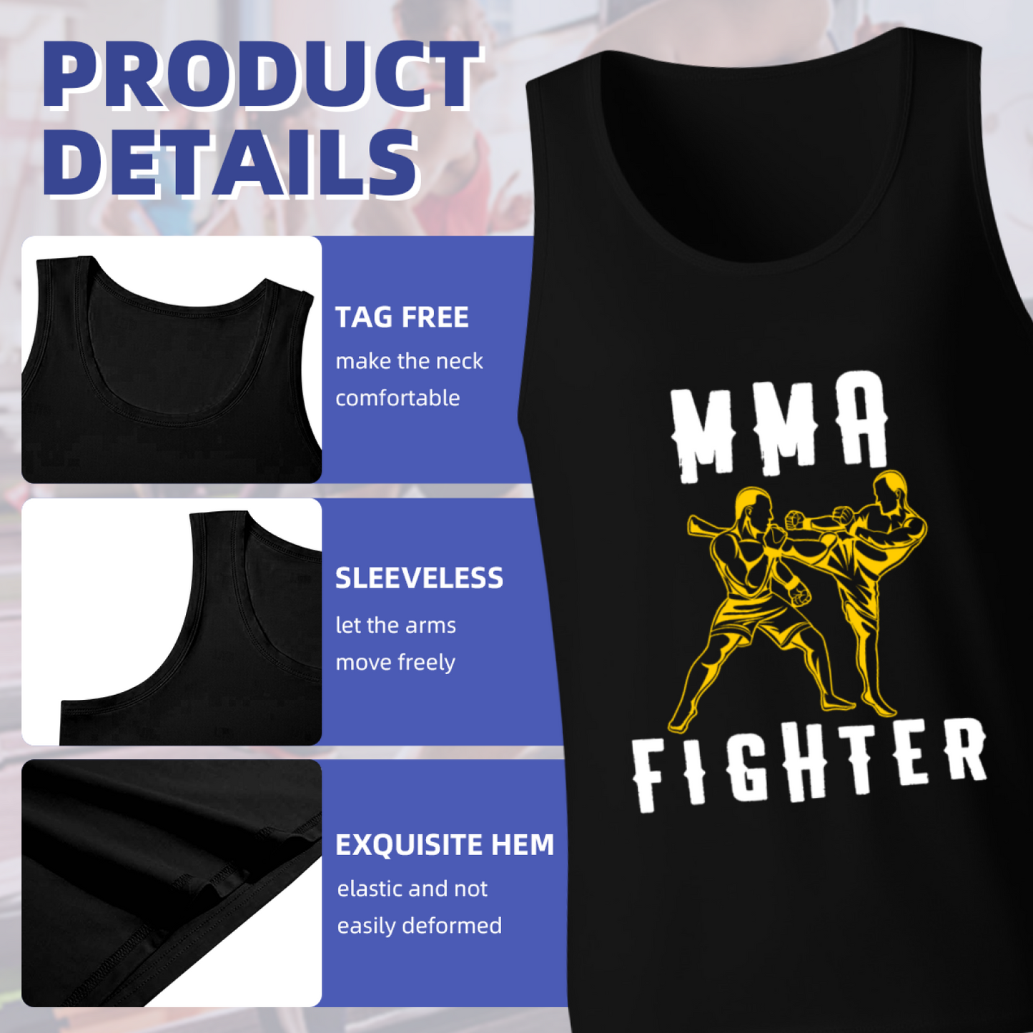 MMA Fighter Combat Sports Graphic Tank Top