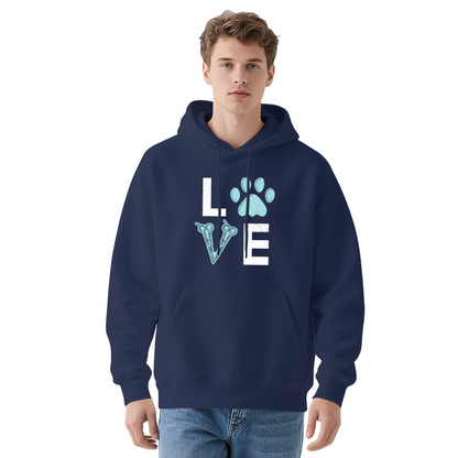 Love Dog Groomer Paw Print Unisex Hoodie, Fluffy Comfort Pet Lover Top