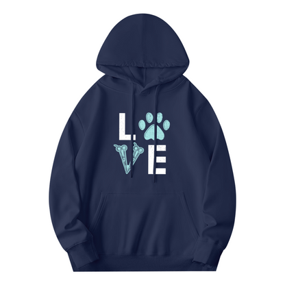 Love Dog Groomer Paw Print Unisex Hoodie, Fluffy Comfort Pet Lover Top