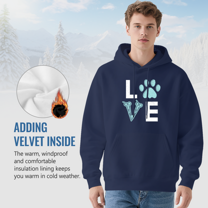 Love Dog Groomer Paw Print Unisex Hoodie, Fluffy Comfort Pet Lover Top