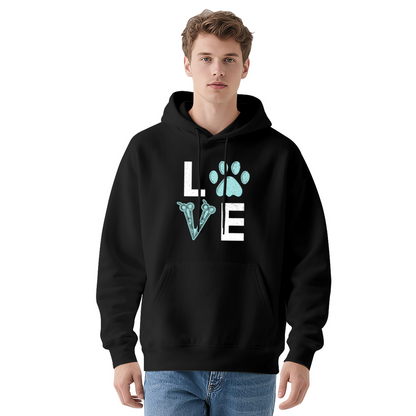 Love Dog Groomer Paw Print Unisex Hoodie, Fluffy Comfort Pet Lover Top