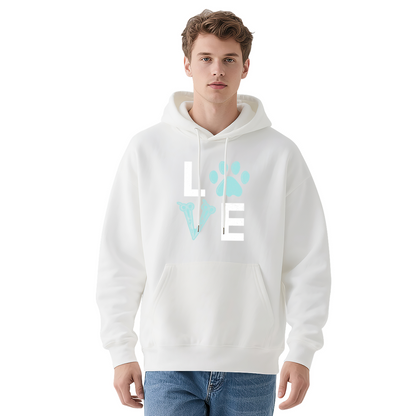 Love Dog Groomer Paw Print Unisex Hoodie, Fluffy Comfort Pet Lover Top