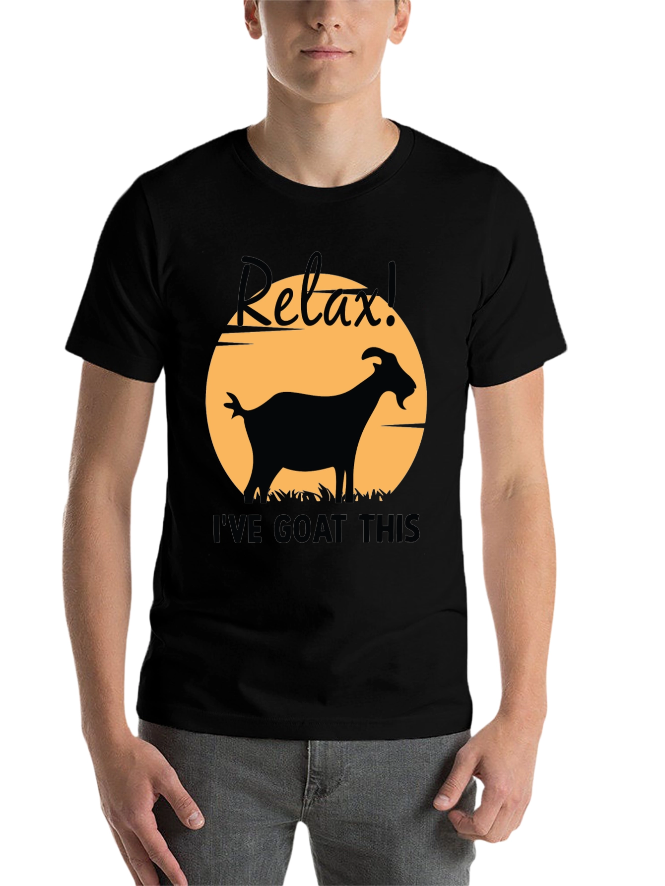 Relax! Ive Goat This Black Graphic T-Shirt