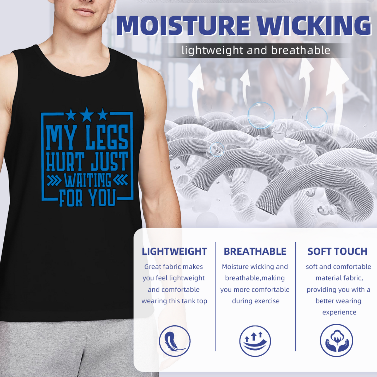My Legs Hurt Just Waiting For You Flirty Slogan Tank Top