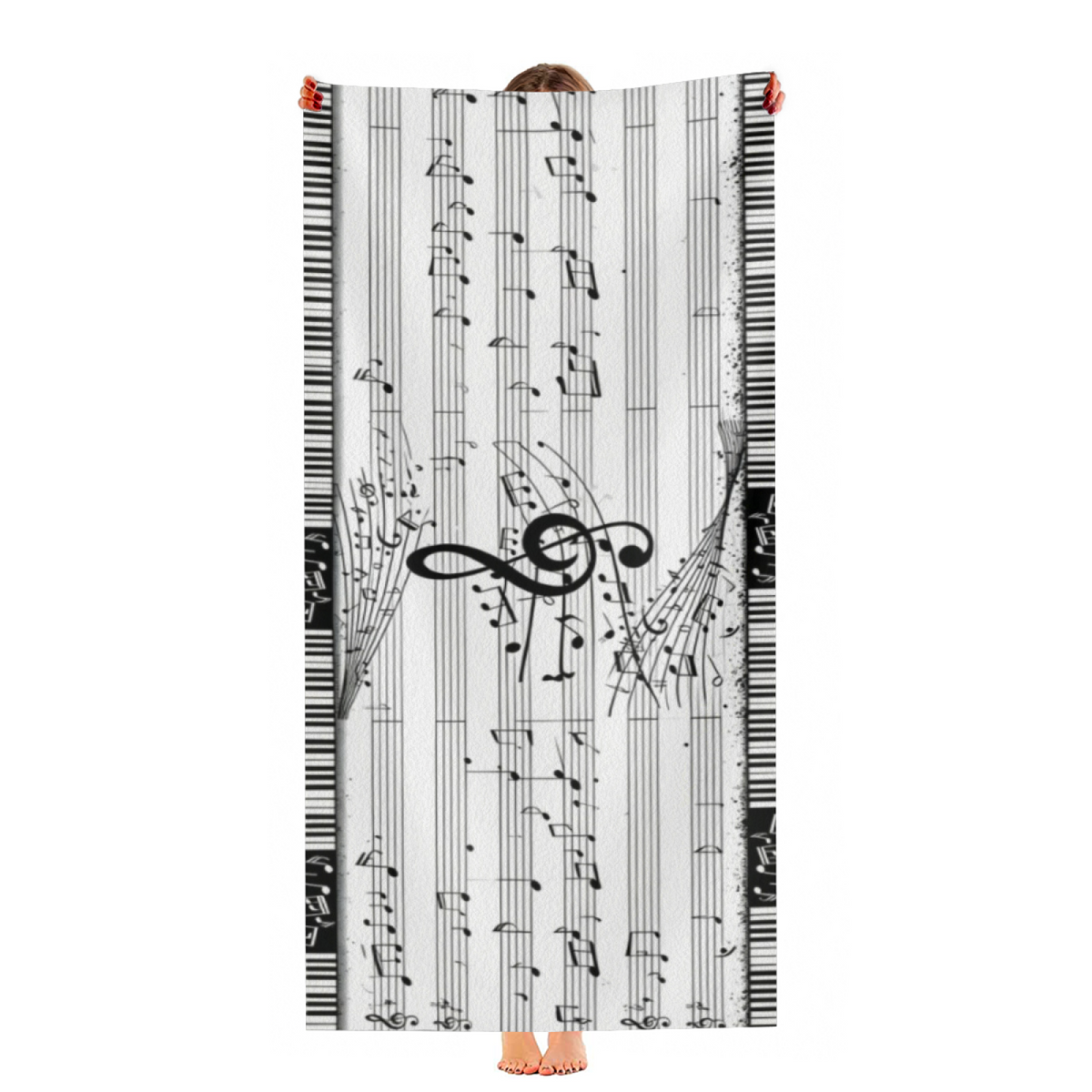 Bohemian Exotic Tribal Geometric Beach Towel, Plush Cozy & Highly Water Absorbent, Various Sizes Optional, Comfortable Stylish Towel for Beach Picnic Pool Party