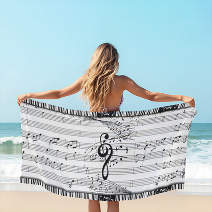 Bohemian Exotic Tribal Geometric Beach Towel, Plush Cozy & Highly Water Absorbent, Various Sizes Optional, Comfortable Stylish Towel for Beach Picnic Pool Party