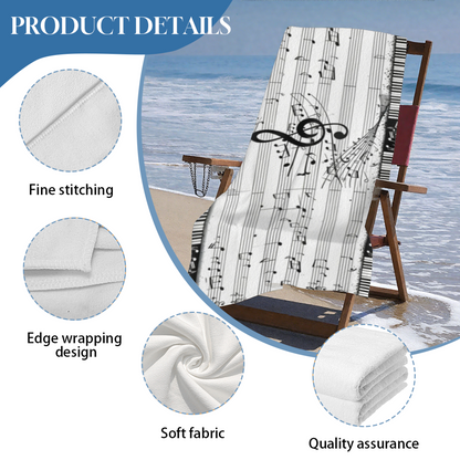 Bohemian Exotic Tribal Geometric Beach Towel, Plush Cozy & Highly Water Absorbent, Various Sizes Optional, Comfortable Stylish Towel for Beach Picnic Pool Party