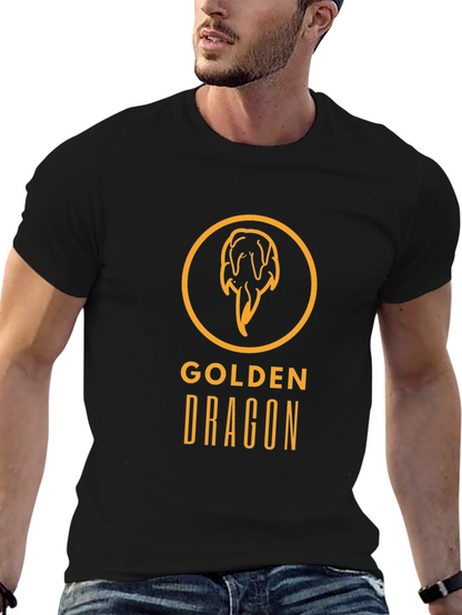Golden Dragon Graphic Tee - Stylish Mens T-Shirt