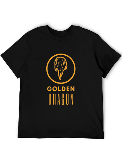 Golden Dragon Graphic Tee - Stylish Mens T-Shirt