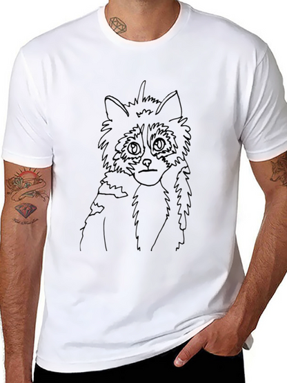 Raccoon Outline Black T-Shirt