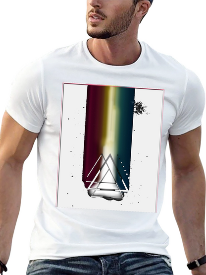 Abstract Graphic Tee - Black Cotton Blend