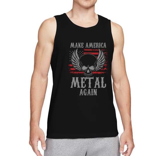 Make America Metal Again Skull Flag Tank