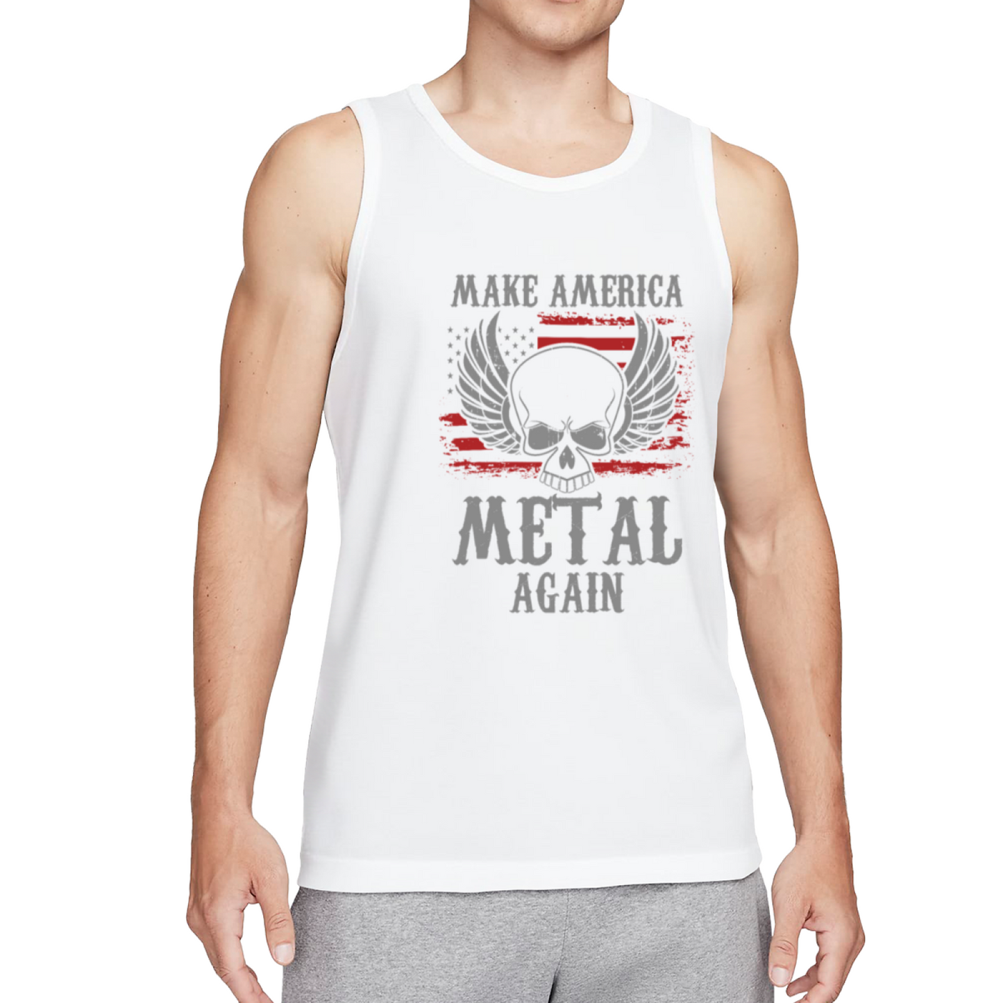 Make America Metal Again Skull Flag Tank