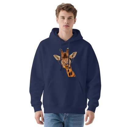 Nerdy Glasses Giraffe Cute Animal Hoodie, Soft Unisex Daily Sweatshirt