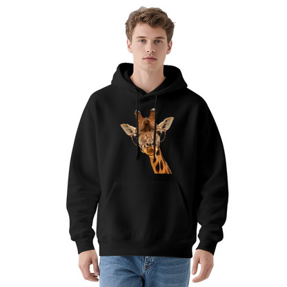 Nerdy Glasses Giraffe Cute Animal Hoodie, Soft Unisex Daily Sweatshirt
