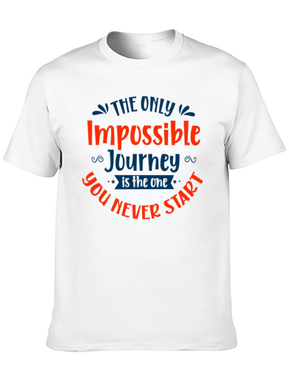 Impossible Journey Graphic Tee - Motivational Black T-Shirt