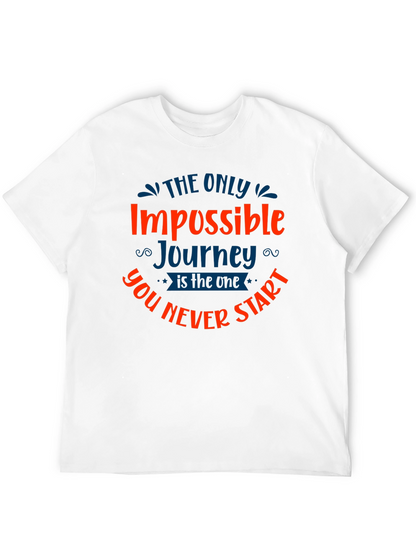 Impossible Journey Graphic Tee - Motivational Black T-Shirt
