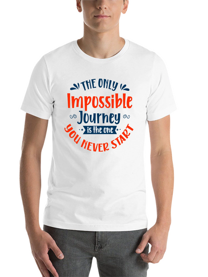 Impossible Journey Graphic Tee - Motivational Black T-Shirt