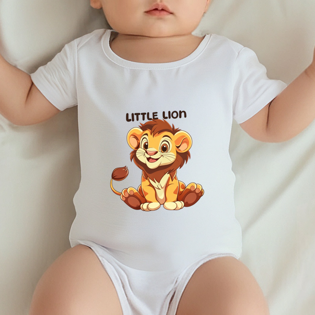 Little Lion Cartoon Cute Baby Onesie Animal Print Newborn Romper