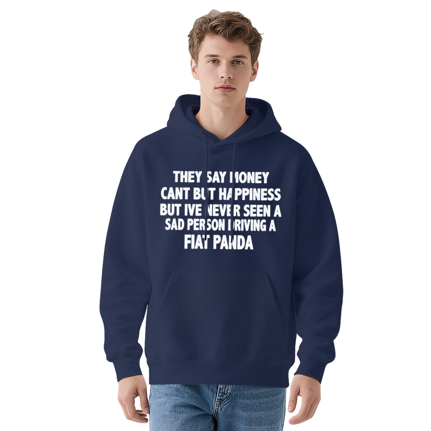 Sad Person Never Drive Fiat Panda Funny Car Red Hoodie, Cozy Auto Lover Top