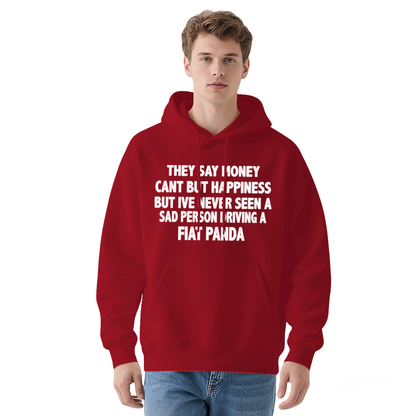 Sad Person Never Drive Fiat Panda Funny Car Red Hoodie, Cozy Auto Lover Top