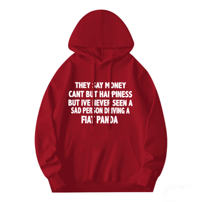 Sad Person Never Drive Fiat Panda Funny Car Red Hoodie, Cozy Auto Lover Top