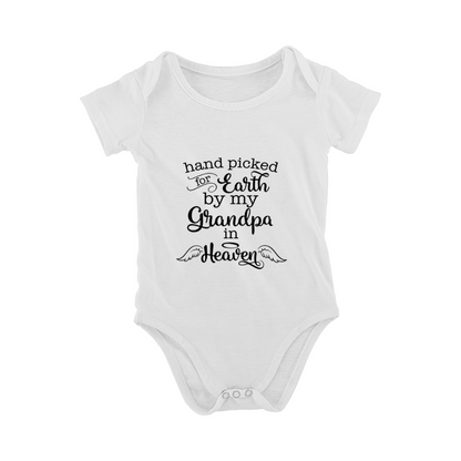 Hand Picked For Earth By My Grandpa In Heaven Memorial Baby Bodysuit