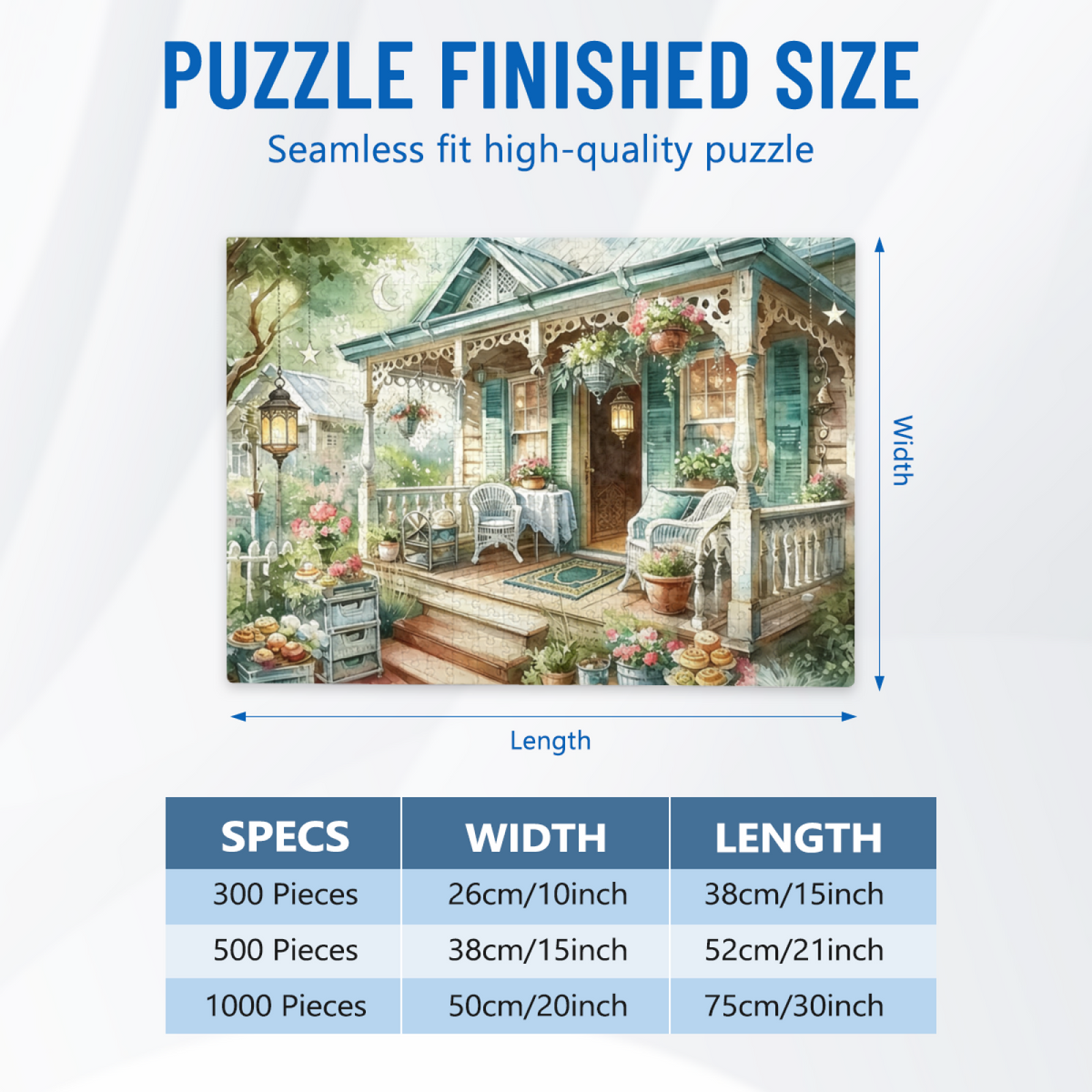 Elegant Pastel Porch with Blooms & Afternoon Treats ¨C Soft Cottagecore Puzzle