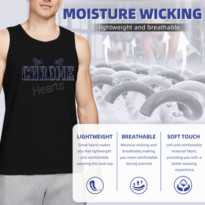 Chrome Hearts Gothic Text Graphic Tank Top