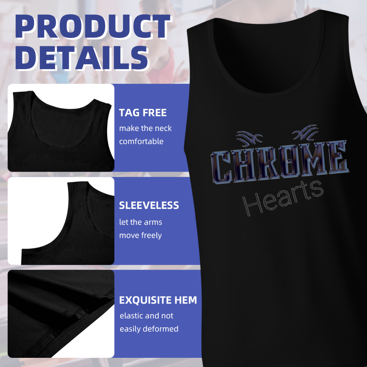 Chrome Hearts Gothic Text Graphic Tank Top