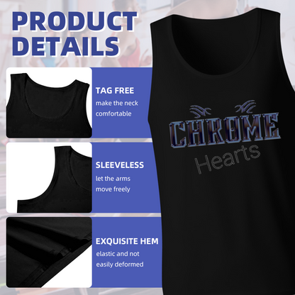 Chrome Hearts Gothic Text Graphic Tank Top
