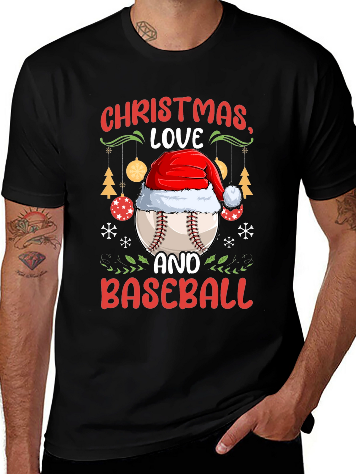 Christmas Baseball T-Shirt