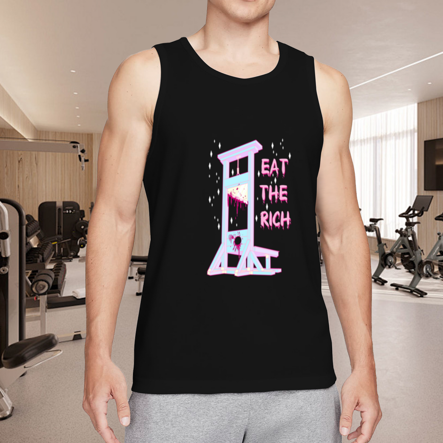 Eat The Rich Pastel Guillotine Edgy Mens Vest