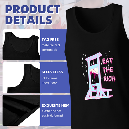 Eat The Rich Pastel Guillotine Edgy Mens Vest