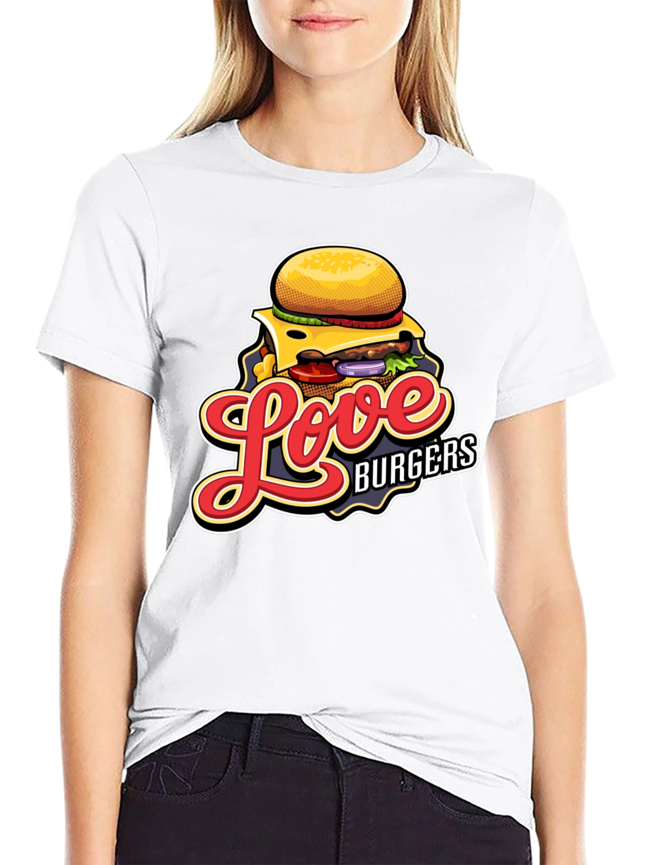 Love Burgers Graphic T-Shirt - Black